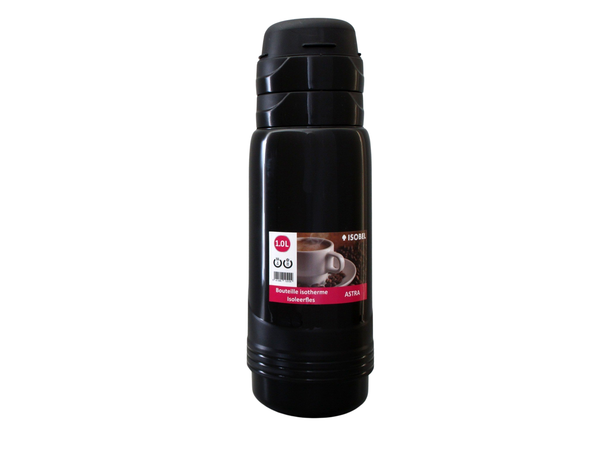 ASTRA100-002 - Bouteille isotherme ASTRA noire 1.0 L - Isobel