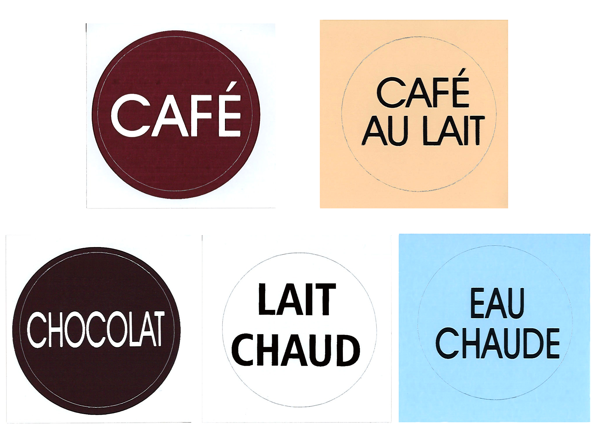 LABEL-CAFE - Bag of 10 Stickers "CAFE" - Isobel