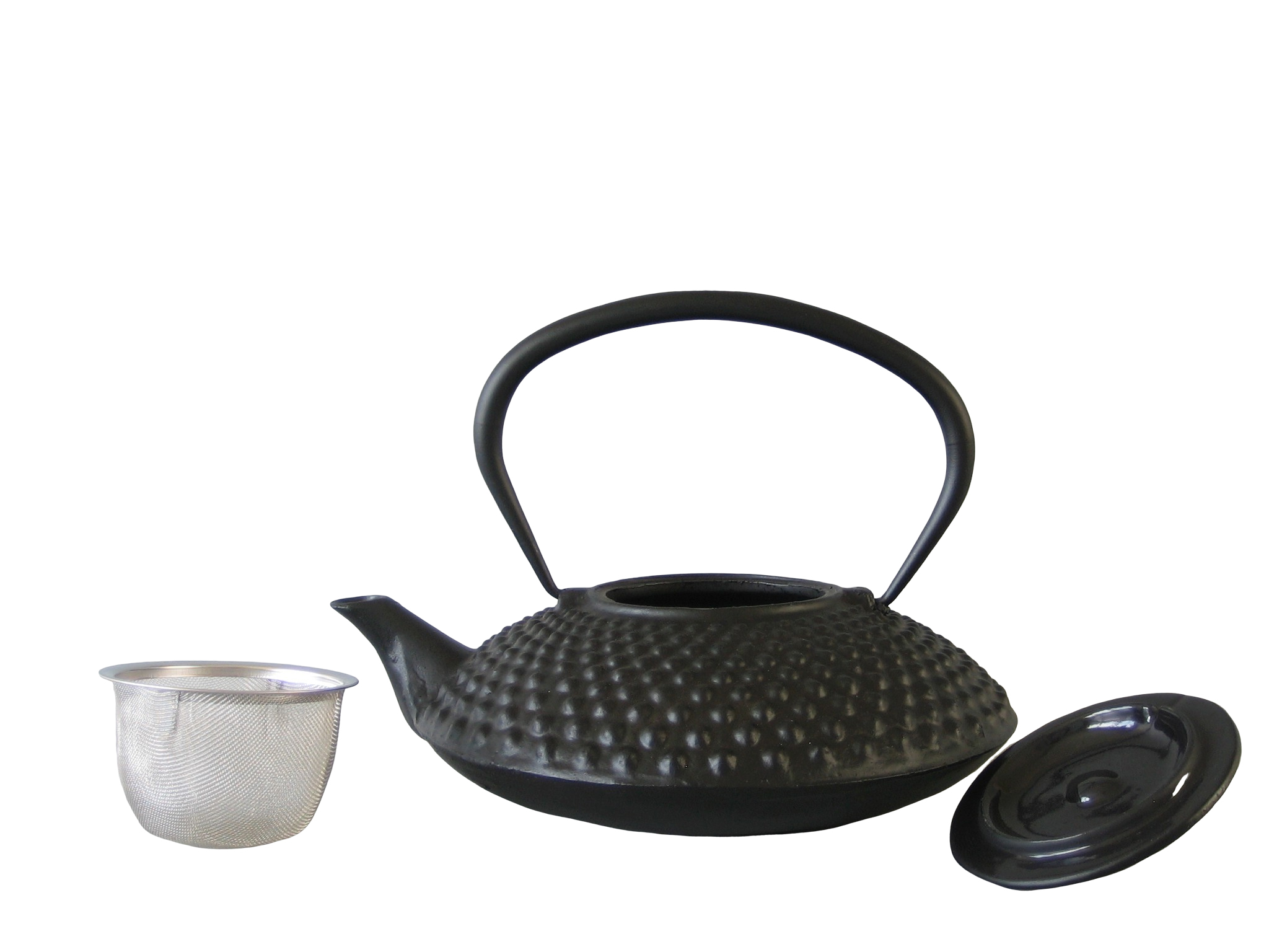 HIRA125 - Cast iron teapot enameled interior 1.25 L - Green Leaf