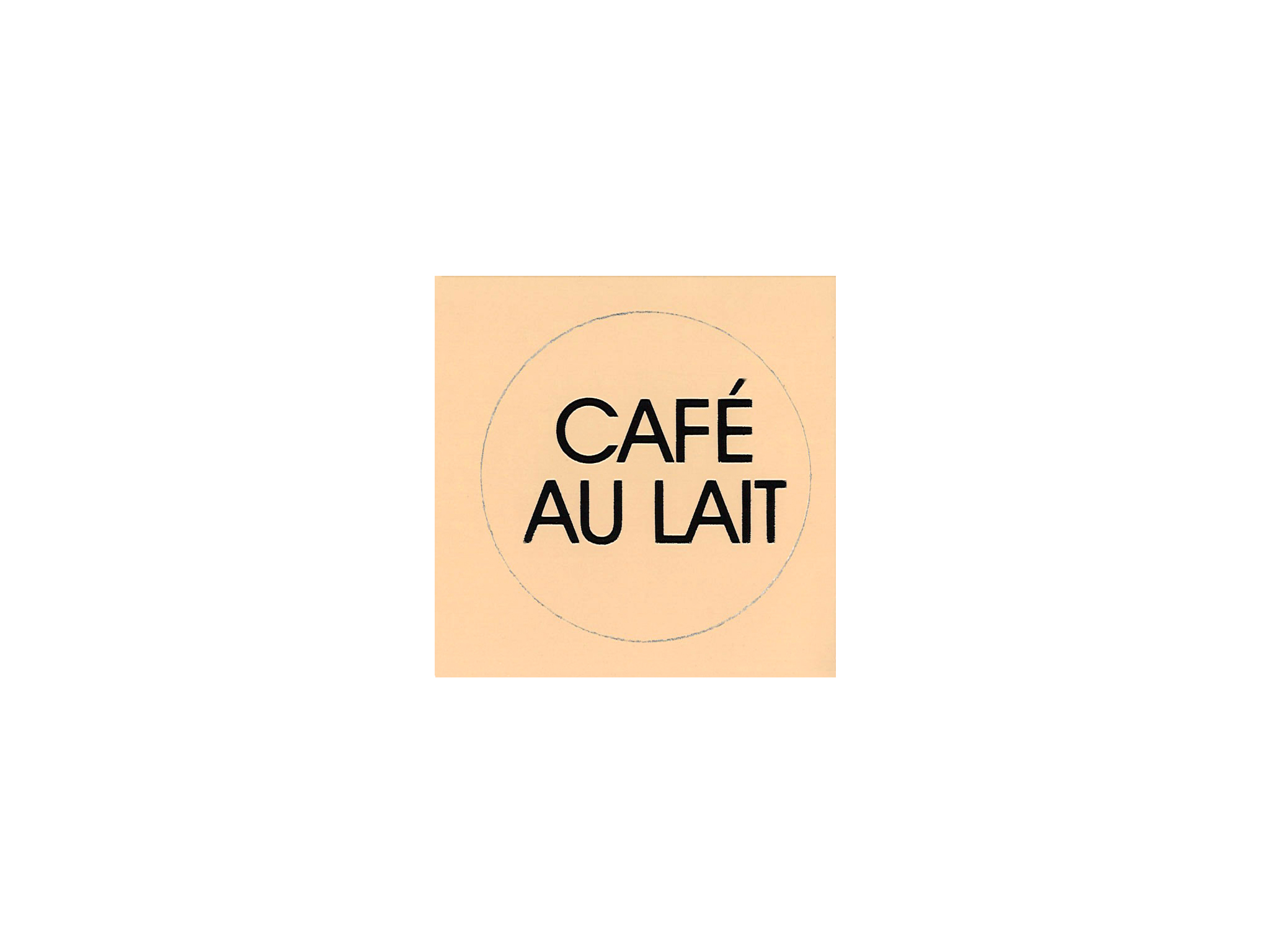 LABEL-CAFLAIT - Sachet de 10 étiquettes autocol. "CAFE AU LAIT" - Isobel