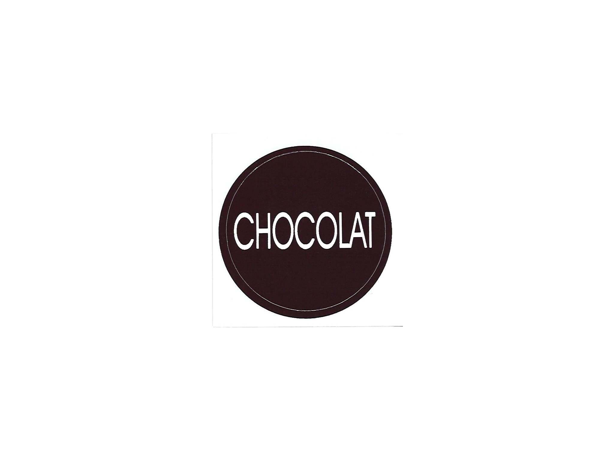 LABEL-CHOCO - Sachet de 10 étiquettes autocol. "CHOCOLAT" - Isobel