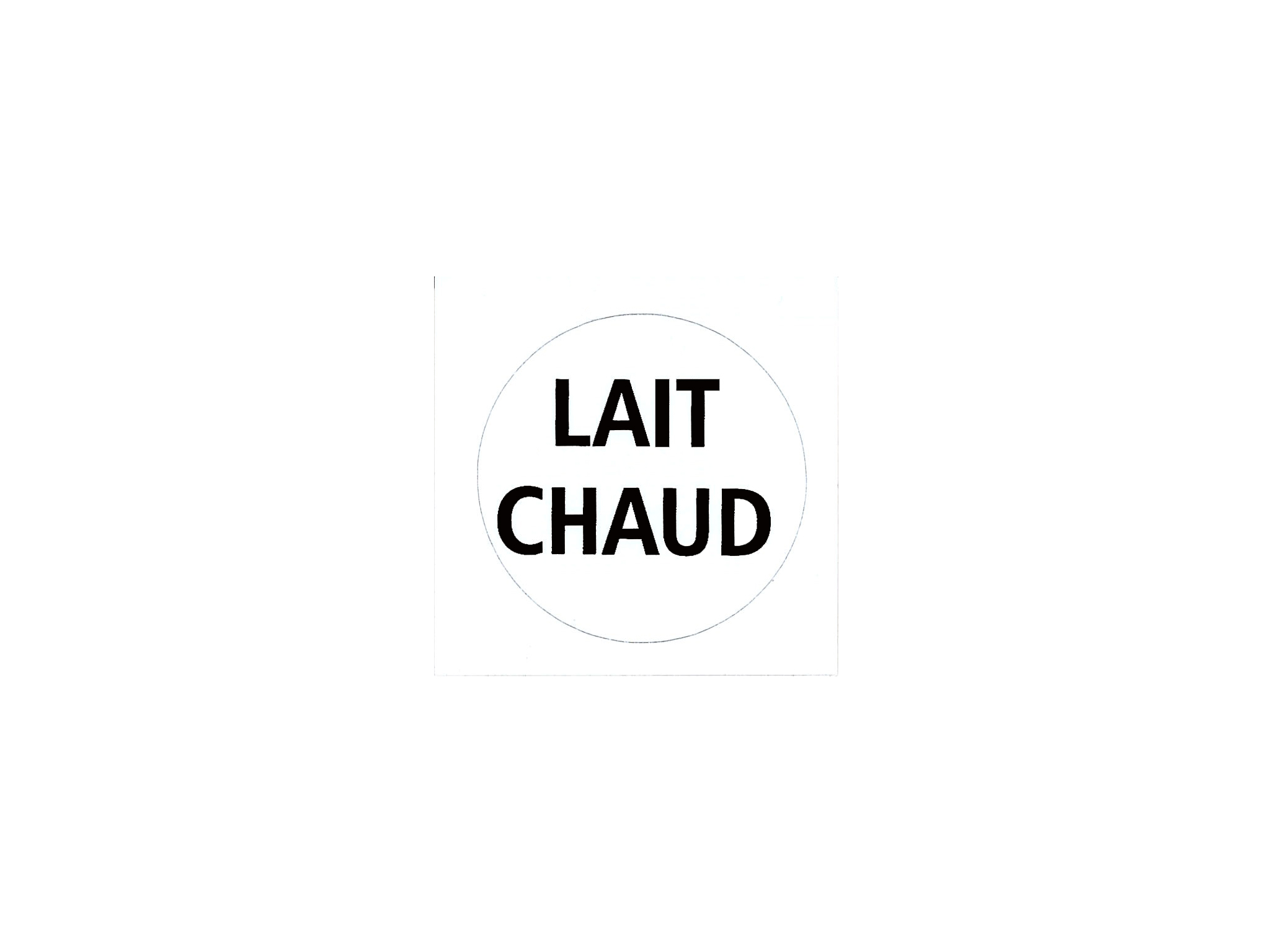 LABEL-LAIT - Sachet de 10 étiquettes autocol. "LAIT CHAUD" - Isobel