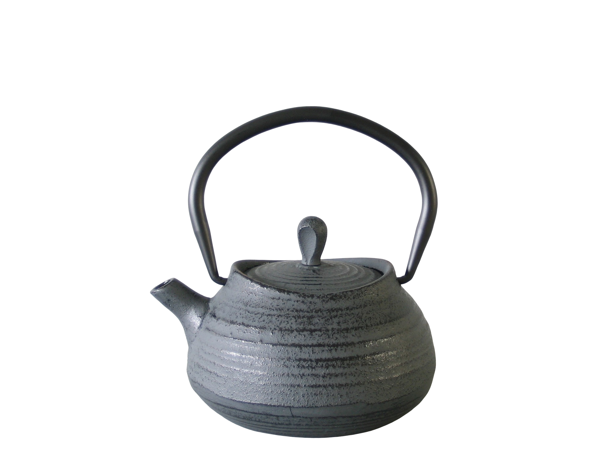 MOUNTAIN045-049 - Cast iron teapot enameled interior 0.45 L Dark grey color - Green Leaf