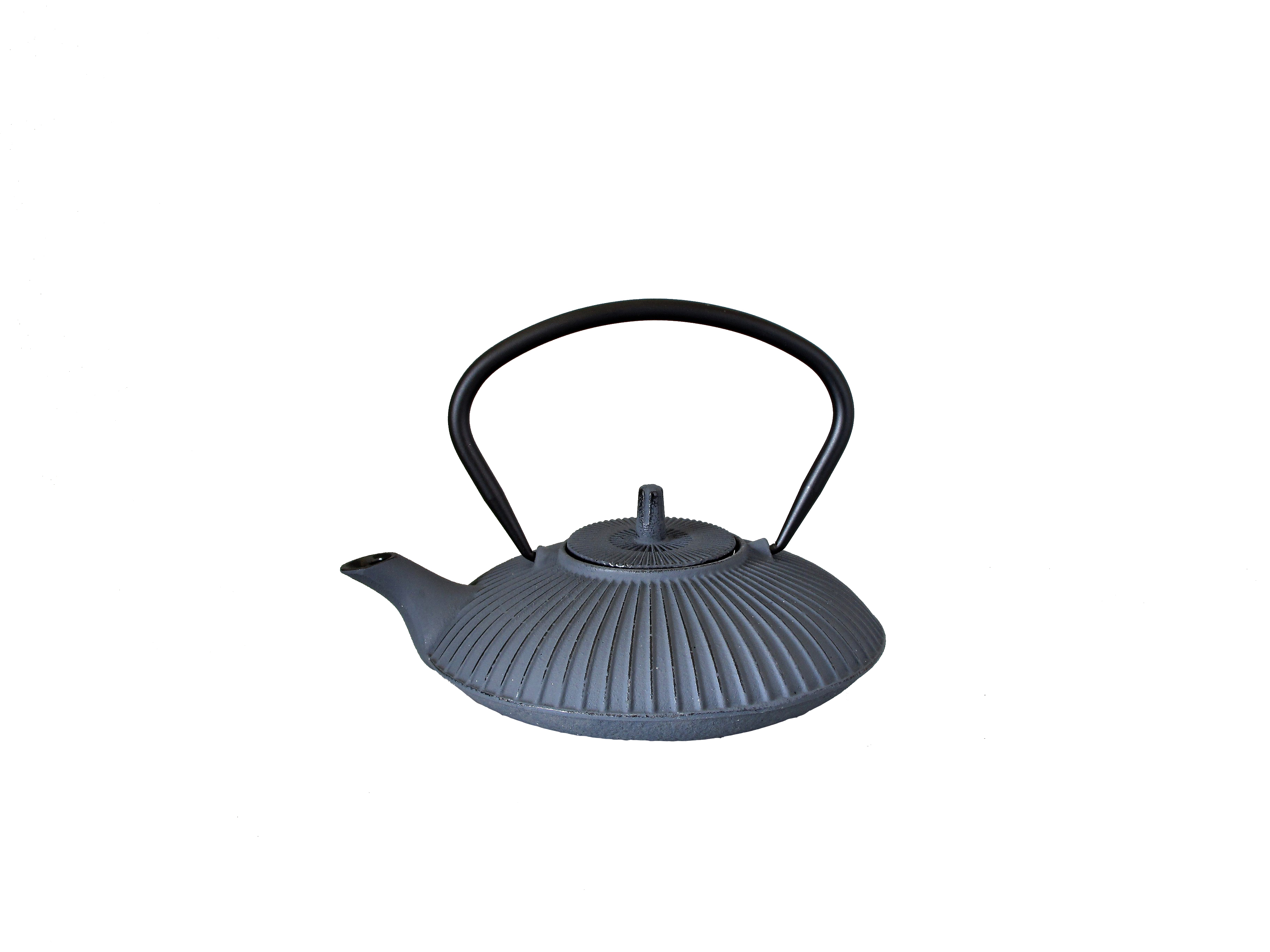 SAPPORO080 - Cast iron teapot enameled interior 0.80 L - Green Leaf
